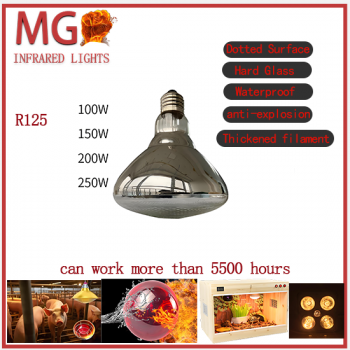 near infrared lighting bulbs for poultry heating warm up greenhouse planting medical therapy R125 250watts infra-red 